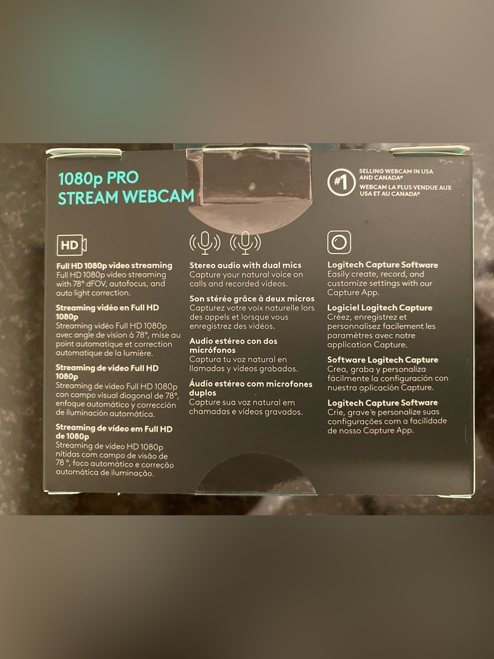 Logitech - “C922 Pro Stream Webcam ” Video Streaming, Recording & Video Calling - Picture 15 of 16